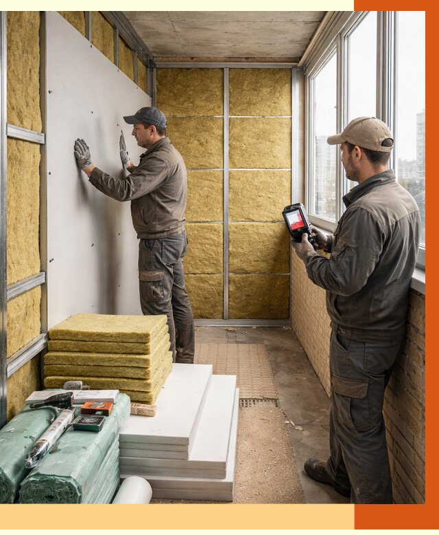 Утепление балкона в Щёлкове от 4681 руб. под ключ | ТепломастерЩлк